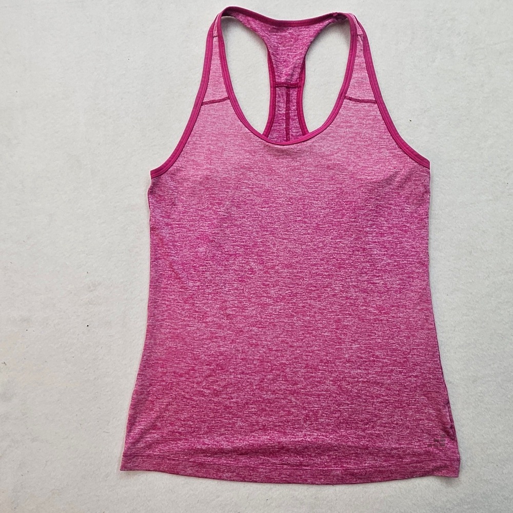 BCG Tank Top Womens Medium Pink Excellent Space Dye Racerback Activewear